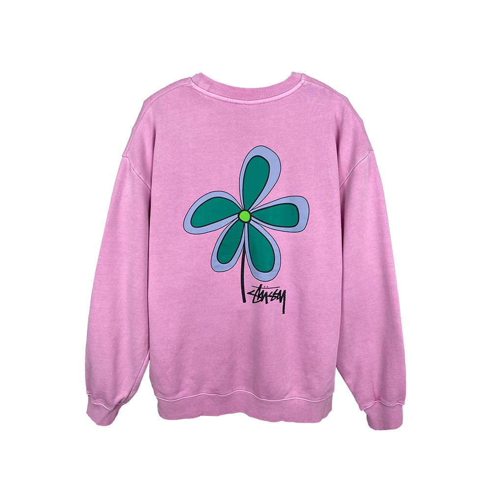 Stussy Flower 50/50 Sweatshirt Pigment Candy Pink