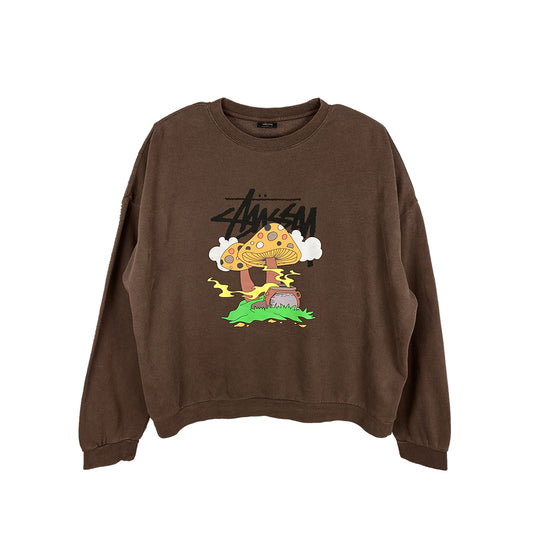 Stussy Something's Cookin Crew Brown