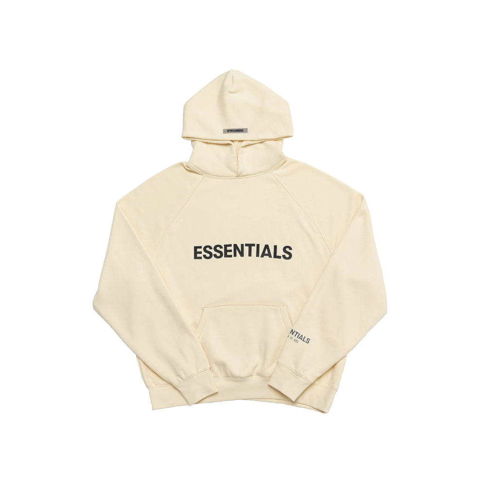 Fear of God Essentials Applique Logo Pullover Hoodie Cream