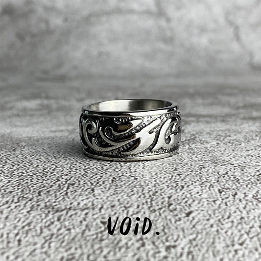Wide Tribal Stainless Steel Ring - RING70VD
