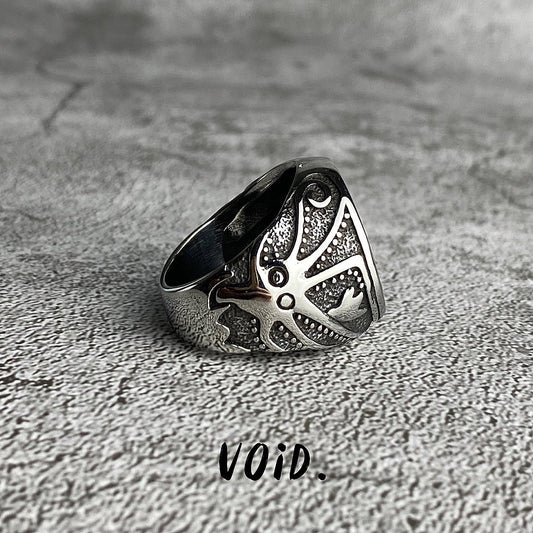 Pirate Ship Signet Stainless Steel Ring - RING73VD