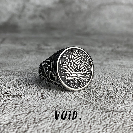 Triangle Signet Stainless Steel Ring - RING76VD