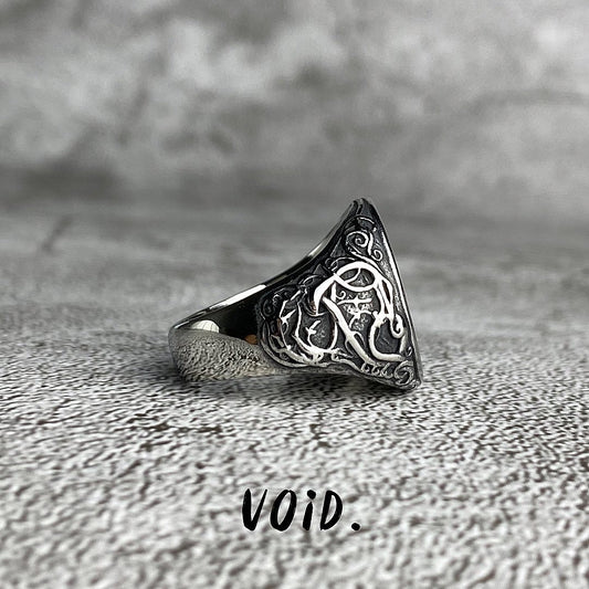 Triangle Signet Stainless Steel Ring - RING76VD