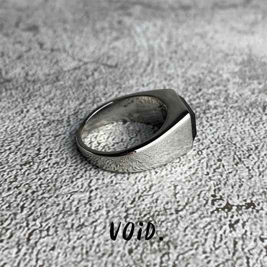Narrow Onyx Stainless Steel Ring - RING84VD