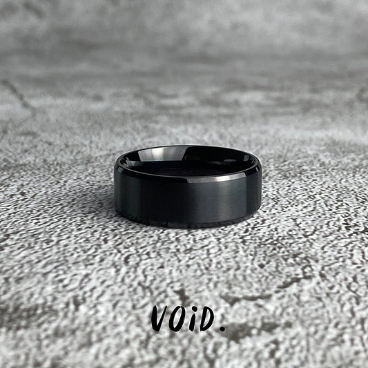 Brushed Black Stainless Steel Ring - RING88VD