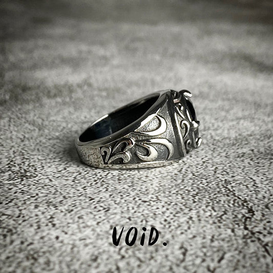 Black Onyx Stainless Steel Ring - RING33VD