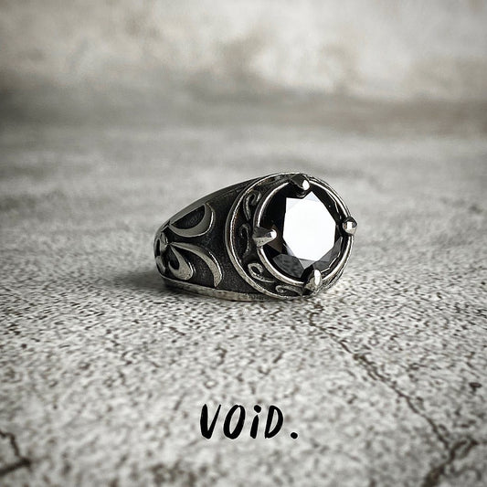Black Onyx Stainless Steel Ring - RING33VD